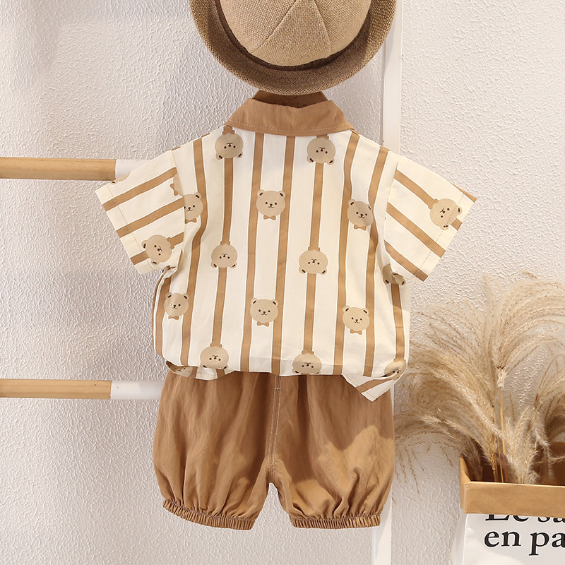 Striped T-shirt and Shorts Set