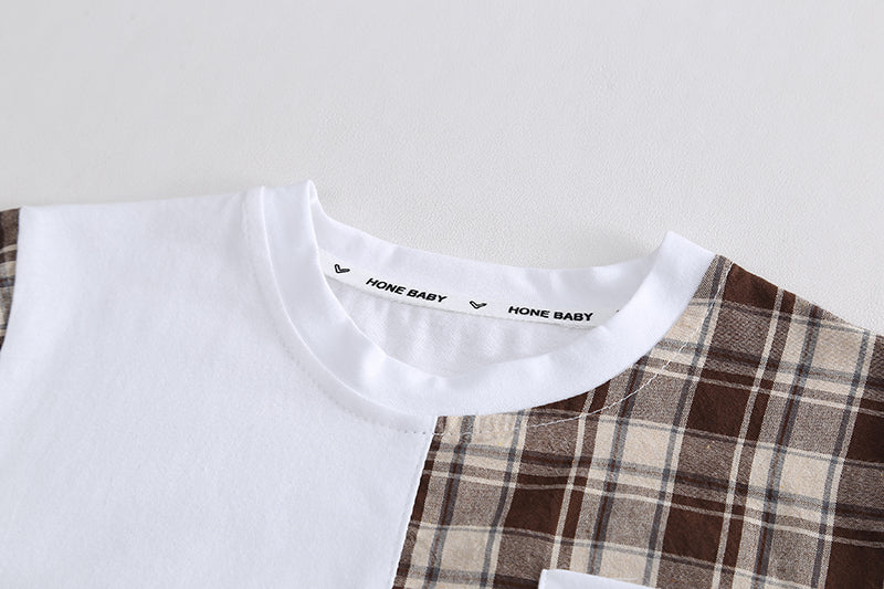 Checked T-shirt and Shorts Set