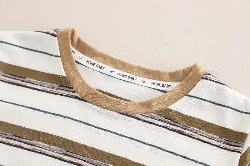 Striped T-shirt and Shorts Set