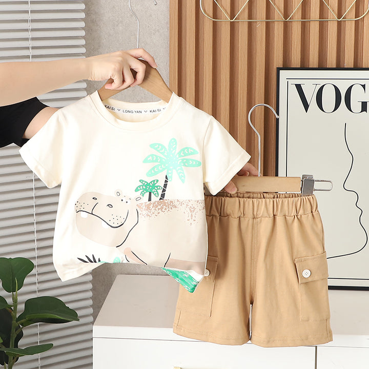 Printed T-shirt and Shorts Set