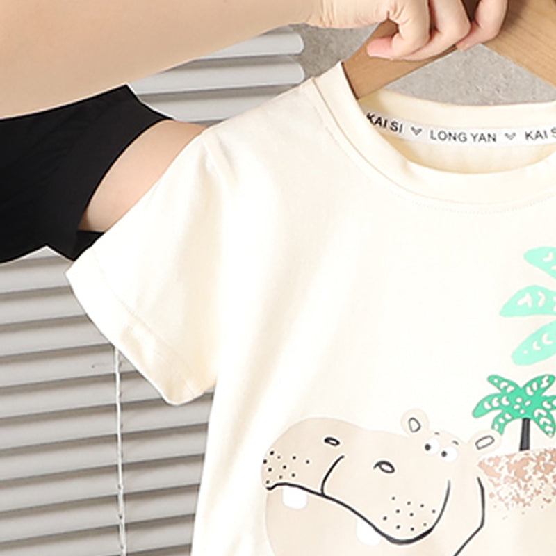Printed T-shirt and Shorts Set