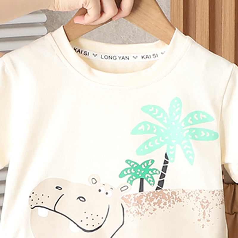 Printed T-shirt and Shorts Set