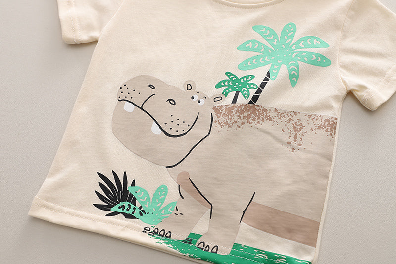 Printed T-shirt and Shorts Set