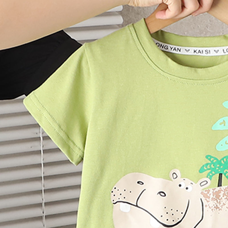 Printed T-shirt and Shorts Set
