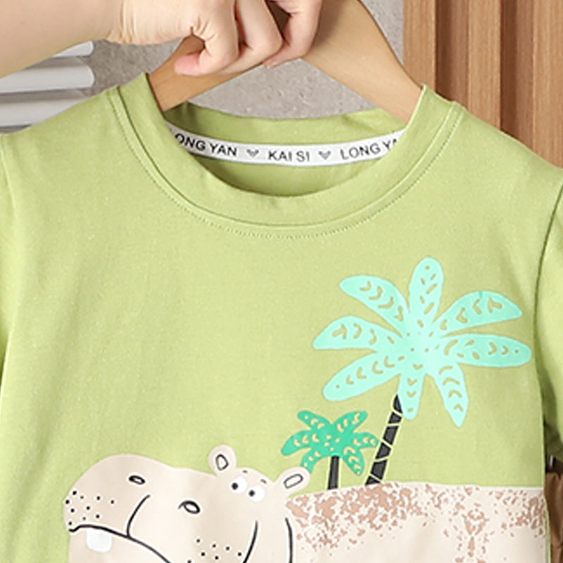 Printed T-shirt and Shorts Set