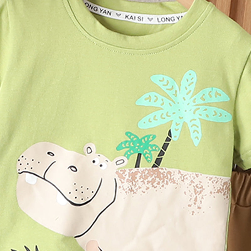 Printed T-shirt and Shorts Set