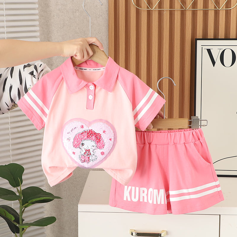 Printed T-shirt and Shorts Set