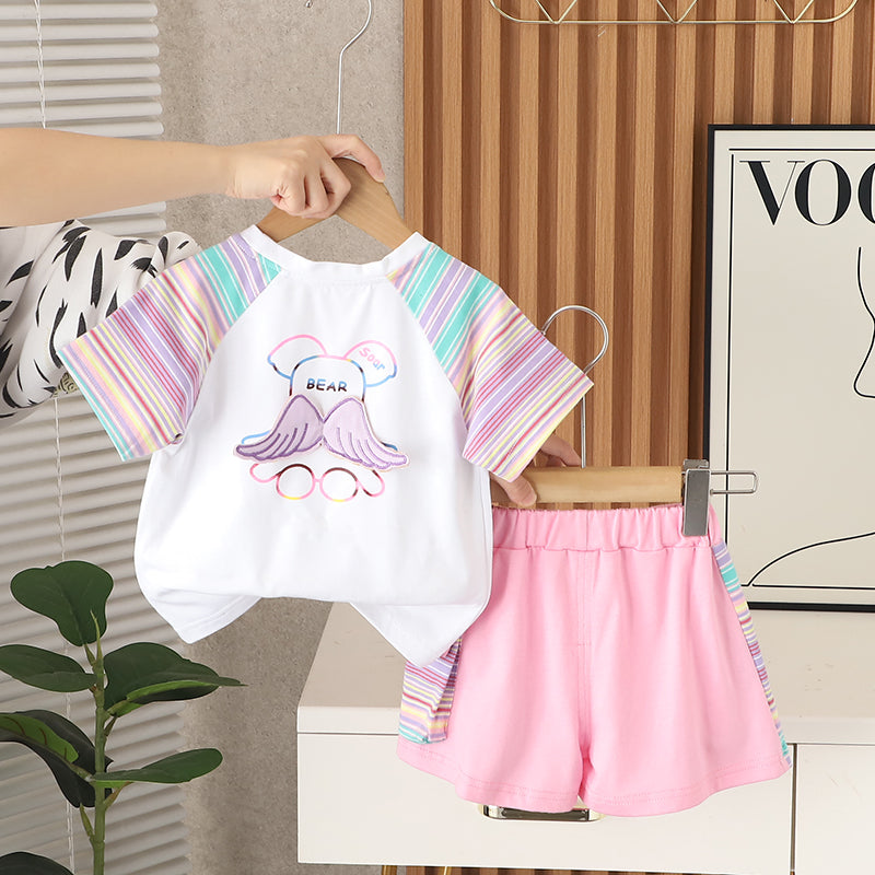 Printed T-shirt and Shorts Set