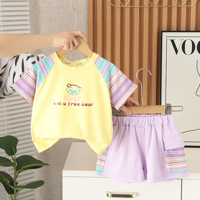 Printed T-shirt and Shorts Set