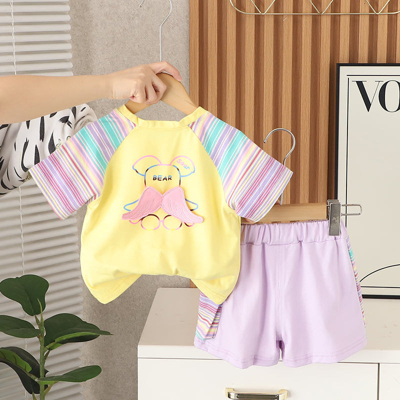Printed T-shirt and Shorts Set