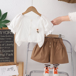 Solid Top and Shorts Set