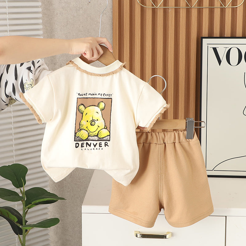 Printed T-shirt and Shorts Set