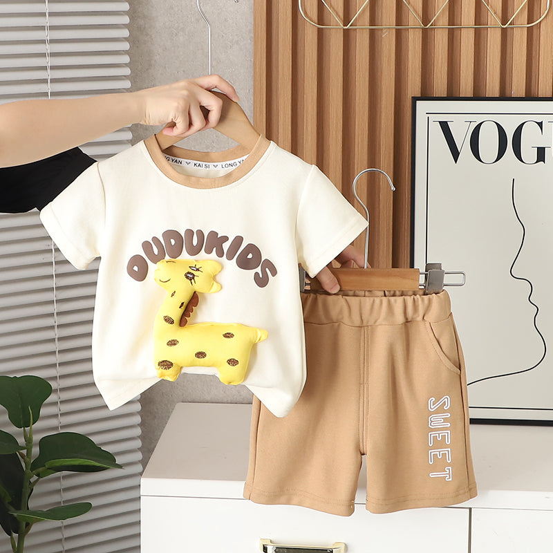 Printed T-shirt and Shorts Set