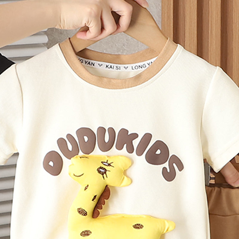 Printed T-shirt and Shorts Set