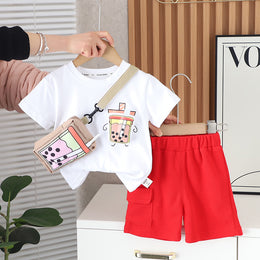 Printed T-shirt and Shorts Set
