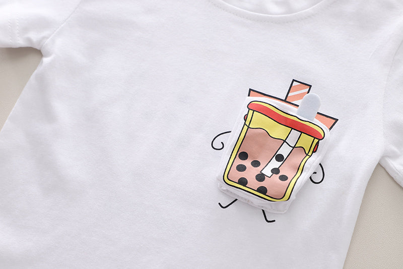 Printed T-shirt and Shorts Set
