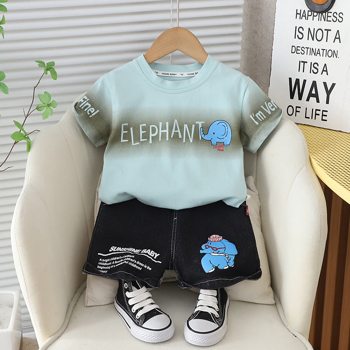 Printed T-shirt and Shorts Set