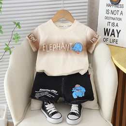 Printed T-shirt and Shorts Set