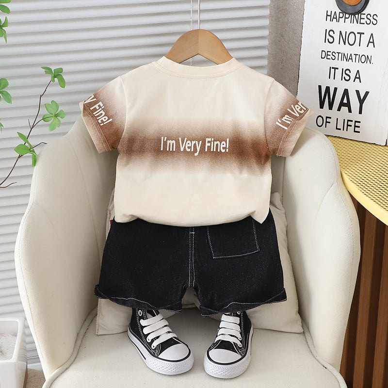 Printed T-shirt and Shorts Set