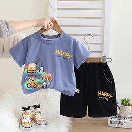 Printed T-shirt and Shorts Set