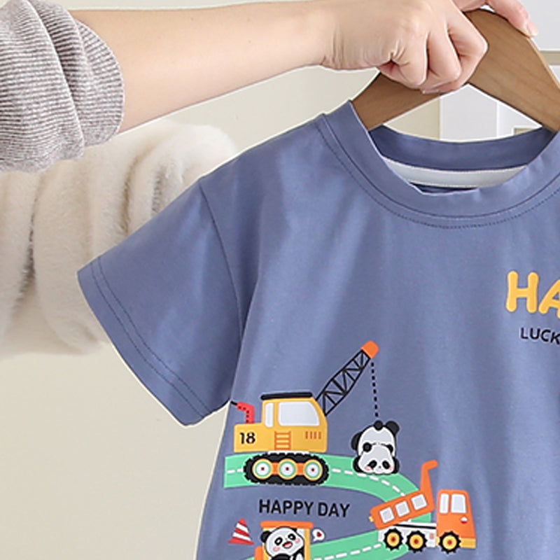 Printed T-shirt and Shorts Set