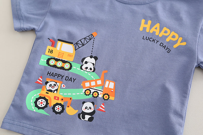 Printed T-shirt and Shorts Set