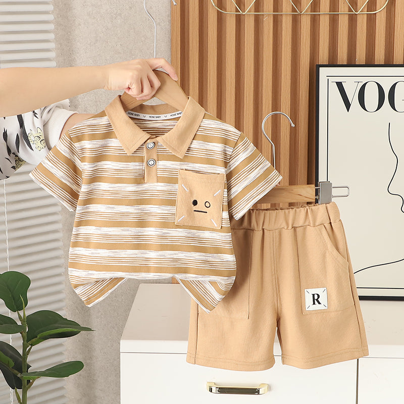 Striped T-shirt and Shorts Set