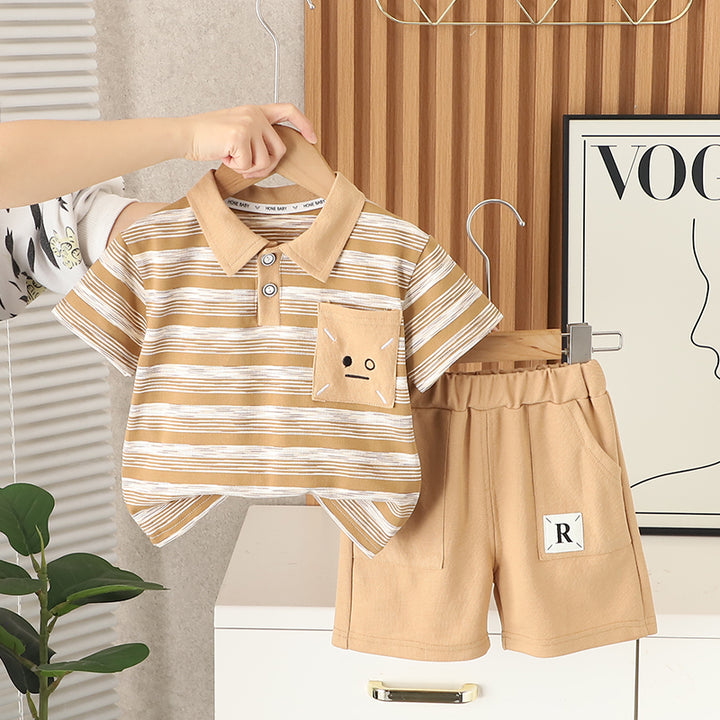 Striped T-shirt and Shorts Set