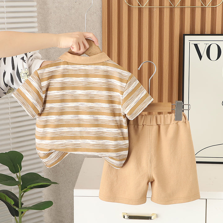 Striped T-shirt and Shorts Set