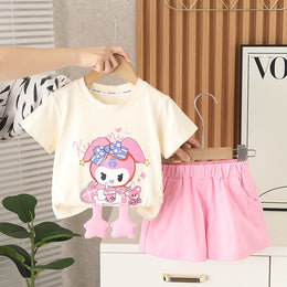 Printed T-shirt and Shorts Set