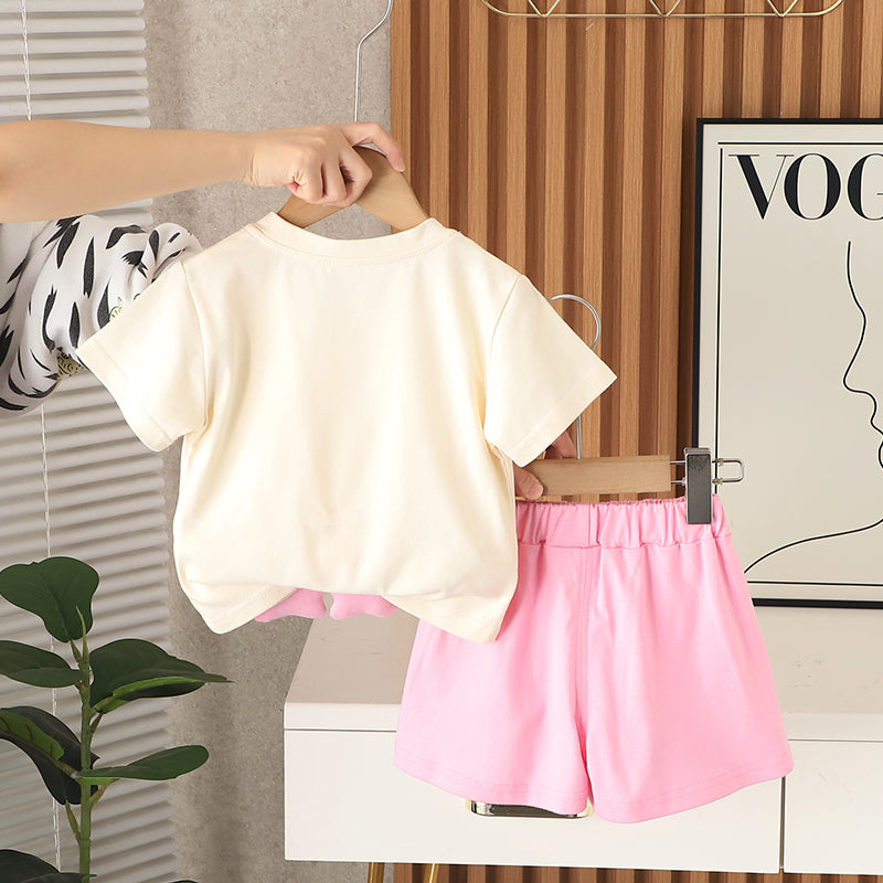 Printed T-shirt and Shorts Set