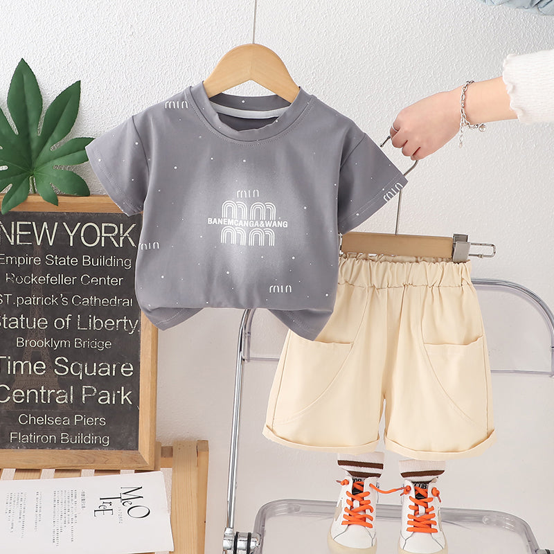Printed T-shirt and Shorts Set
