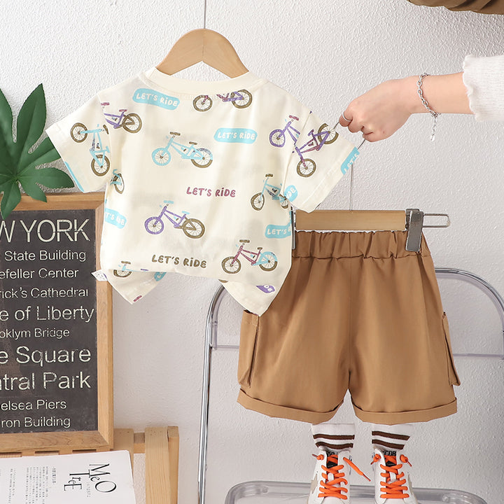 Printed T-shirt and Shorts Set