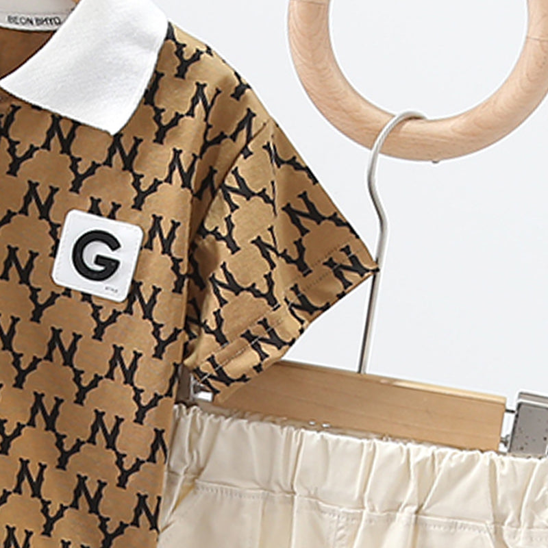 Printed T-shirt and Shorts Set