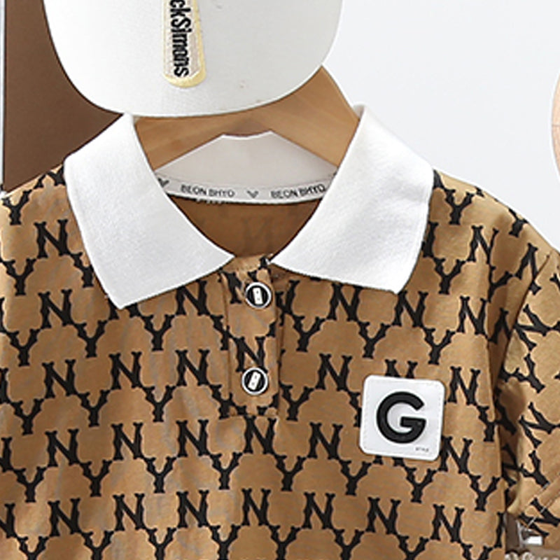 Printed T-shirt and Shorts Set