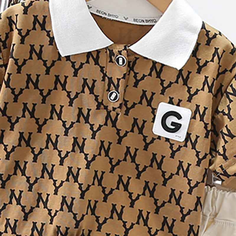 Printed T-shirt and Shorts Set