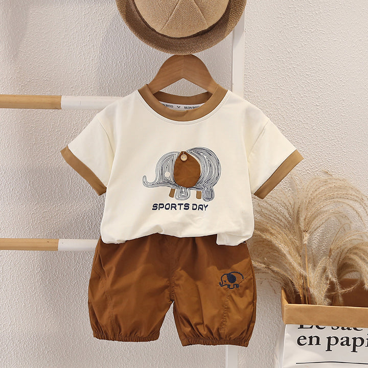 Printed T-shirt and Shorts Set