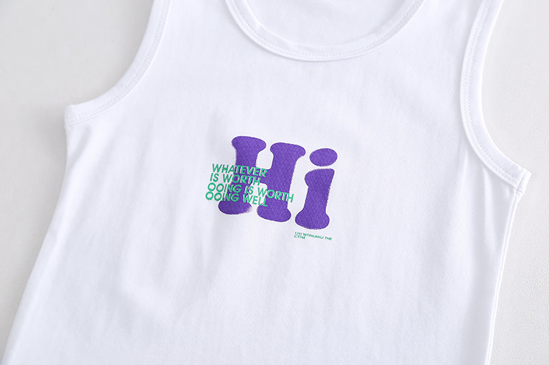 Printed T-shirt and Shirt and Shorts Set
