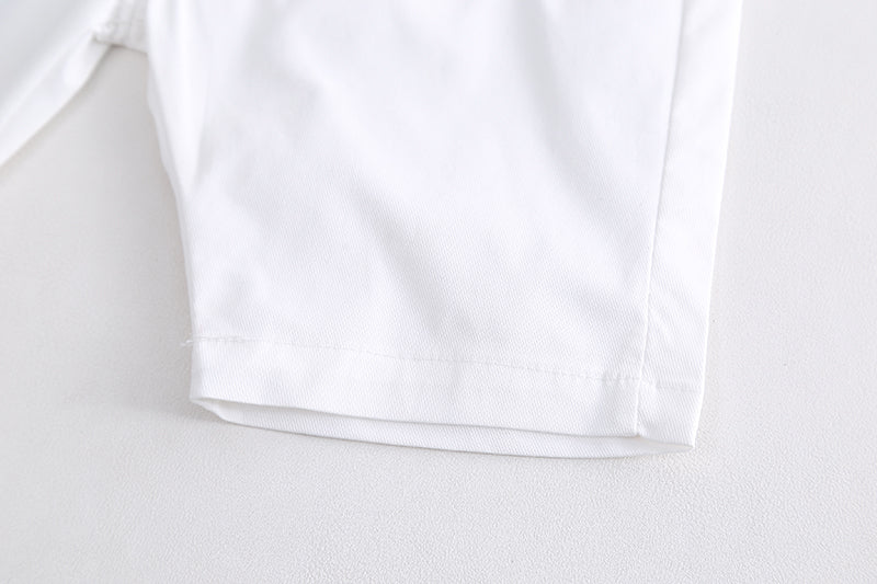Printed T-shirt and Shirt and Shorts Set