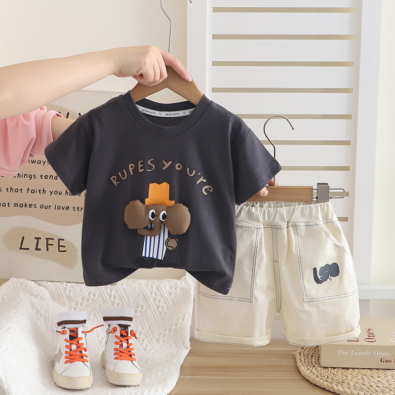 Printed T-shirt and Shorts Set