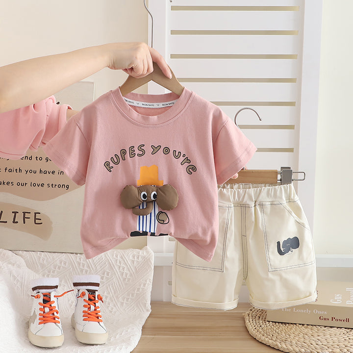 Printed T-shirt and Shorts Set