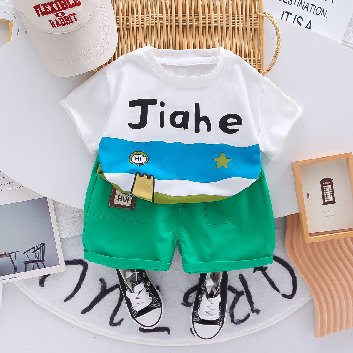 Boys Printed Short Sleeves T-shirt & Shorts