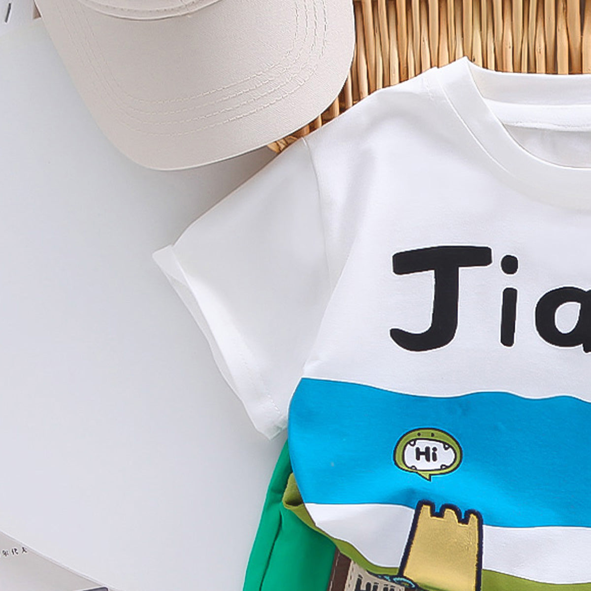 Boys Printed Short Sleeves T-shirt & Shorts