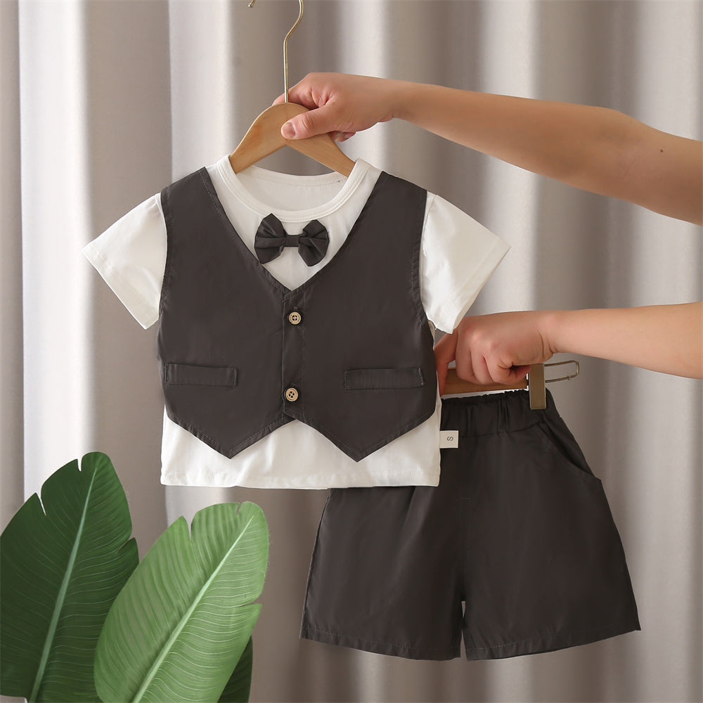 Boys Short Sleeves T-shirt With Shorts