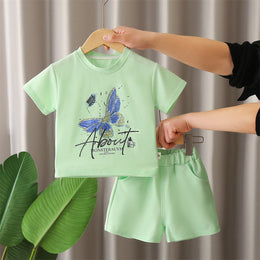 Girls Printed T-shirt with Shorts