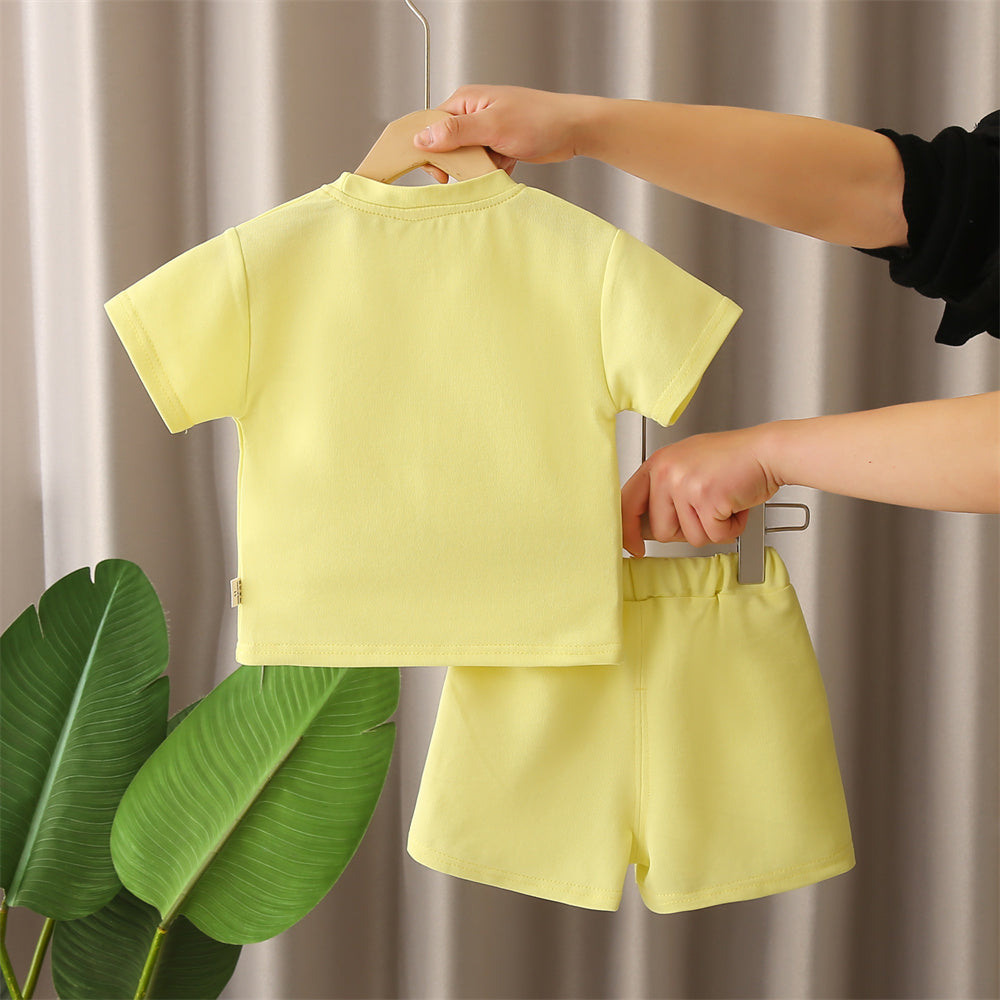 Girls Printed Short Sleeves T-shirt With Shorts