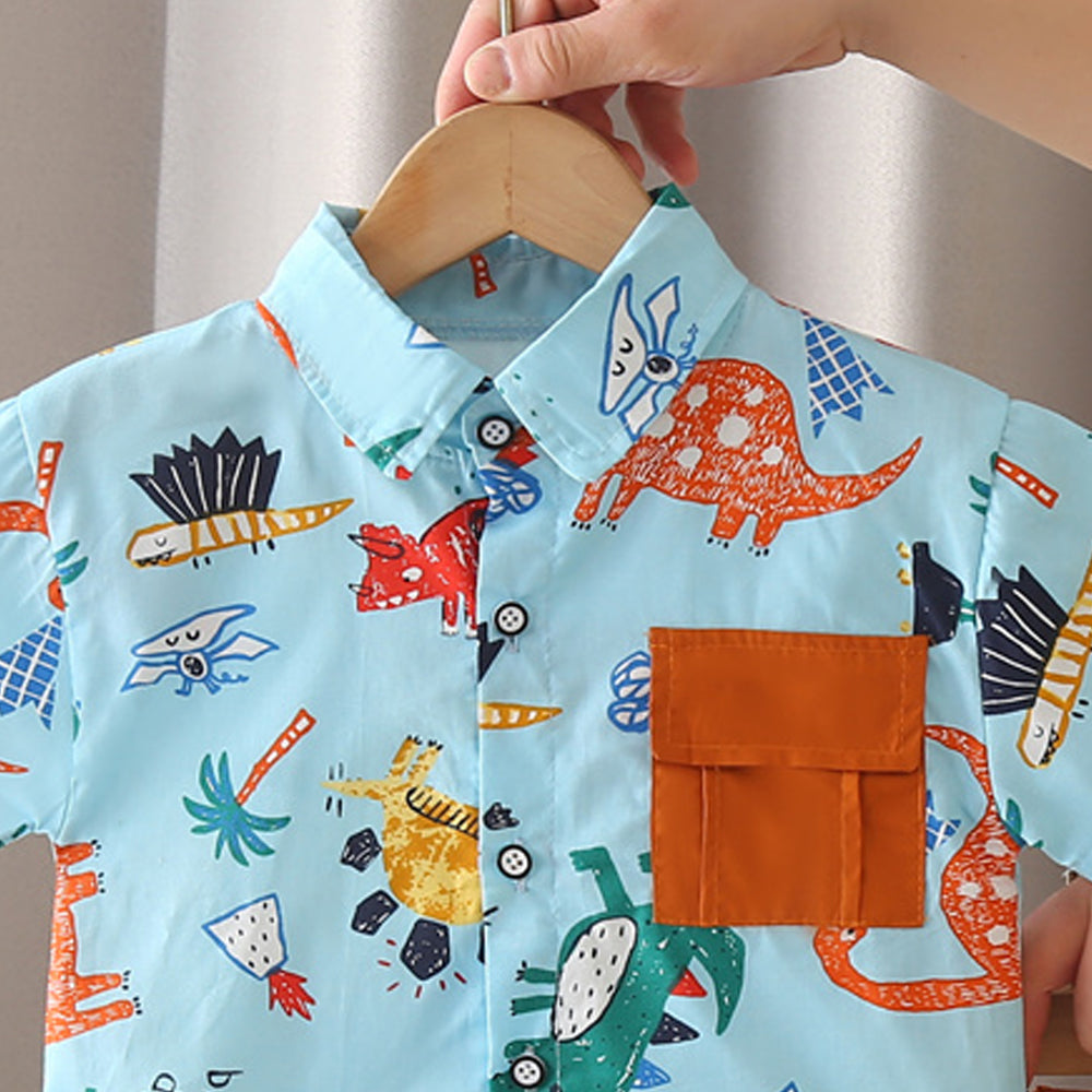 Boys Printed Shirt With Shorts