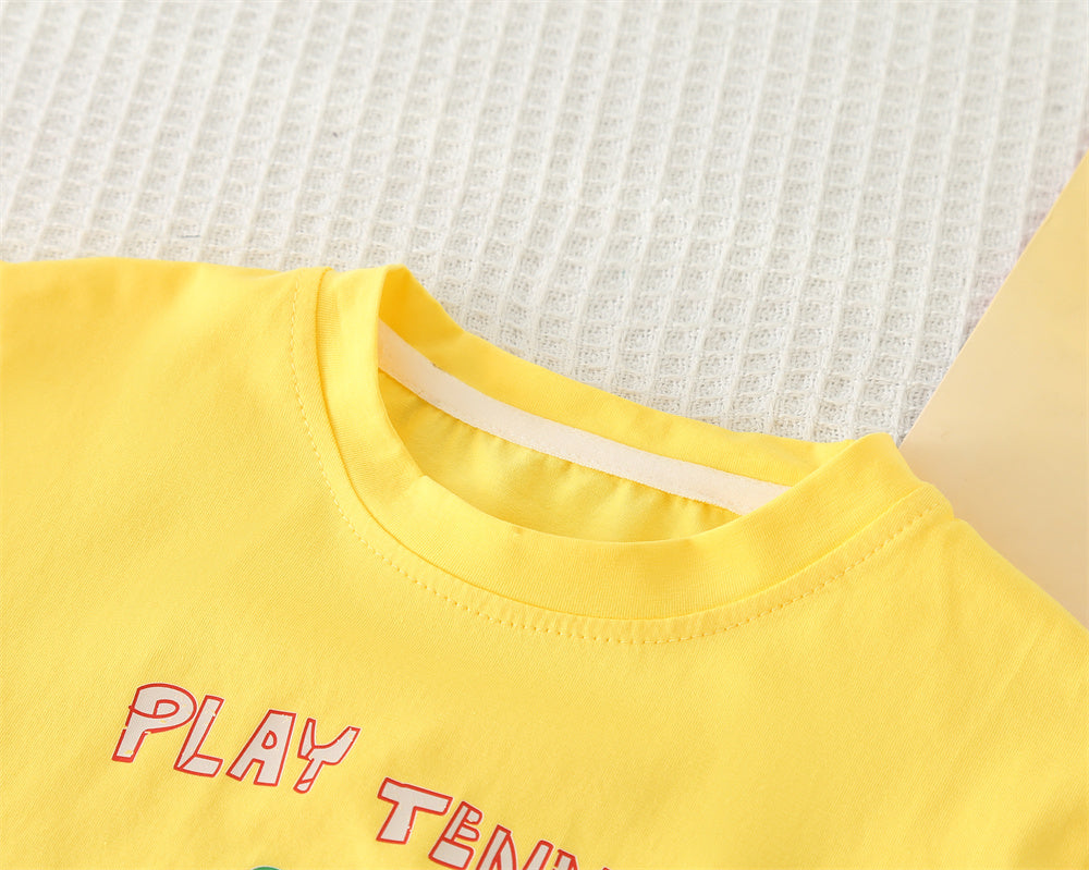 Boys Printed Short Sleeves T-shirt With Shorts