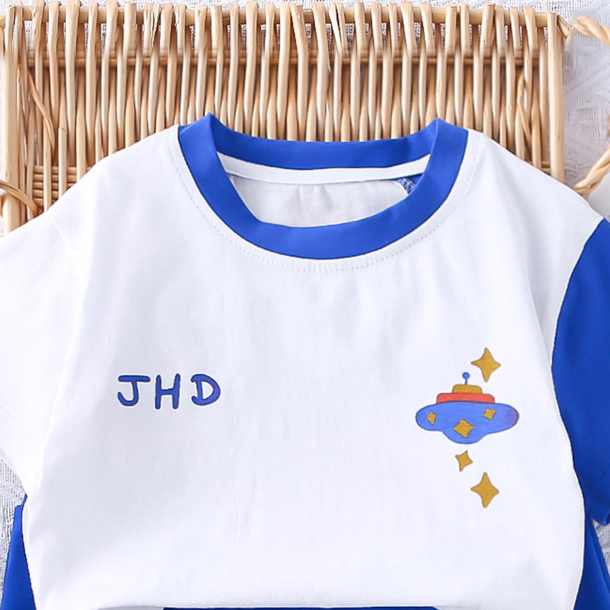 Boys Printed Round Neck T-shirt with Shorts