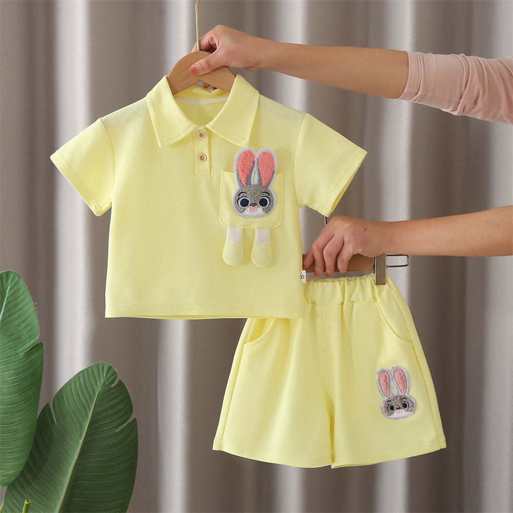 Girls Self Design T-shirt With Shorts